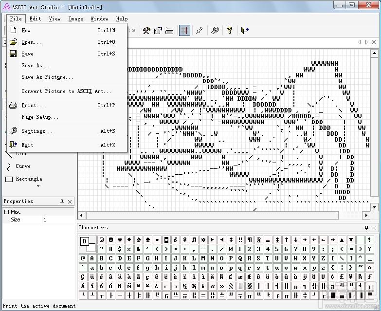 ASCII Art Studio,字符图形